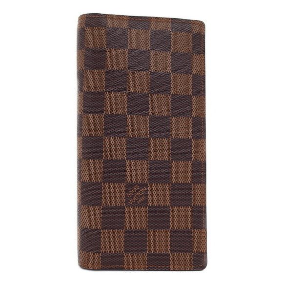 Louis Vuitton Bifold Wallet Brazza Long Portefeuille Damier - Picture 1 of 5